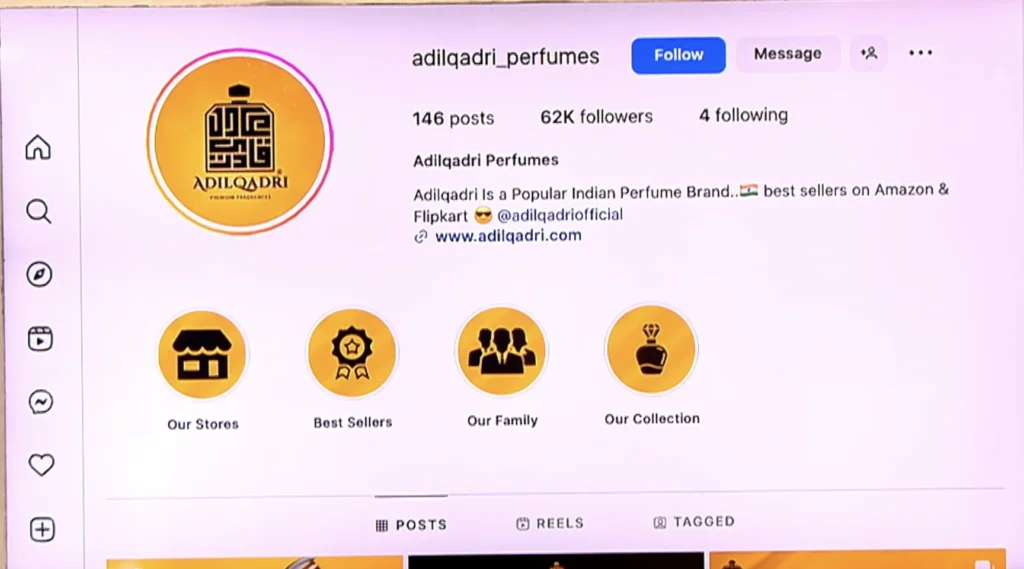 adil qadri perfumes instagram handle